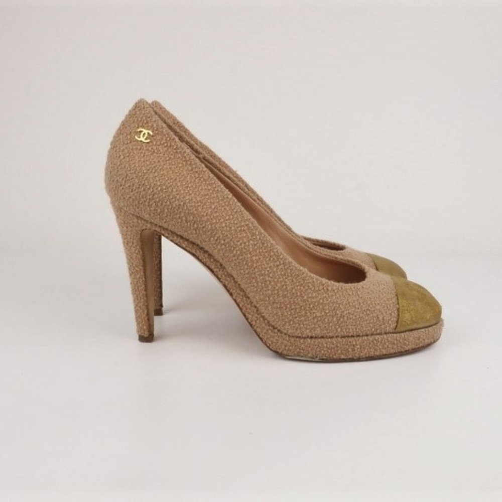 Chanel 15C Loop Tweed Platform Sz 38.5 - Picture 4 of 7